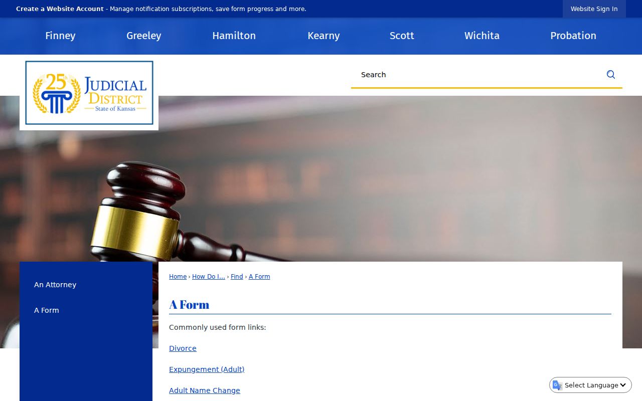 Wichita County civil docket legal forms index