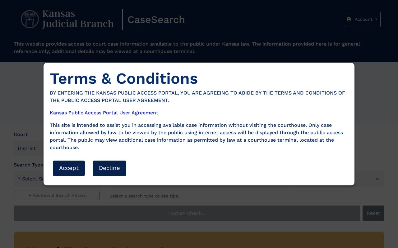 Wichita County case lookup live CaseSearch interface